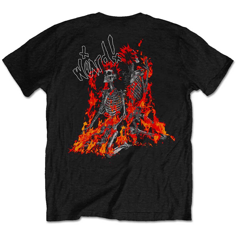 Yungblud Unisex T-Shirt: Weird Flaming Skeletons (Back Print) T-Shirt