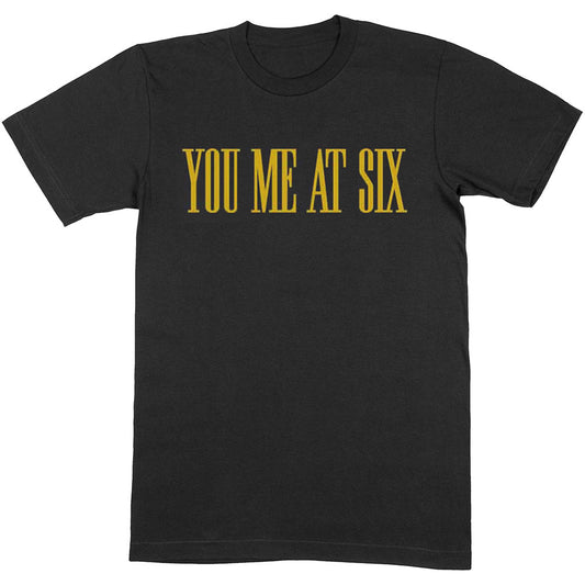 You Me At Six Unisex T-Shirt: Yellow Text T-Shirt