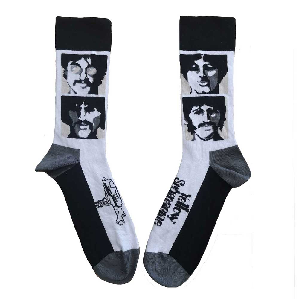 The Beatles Unisex Ankle Socks: Yellow Submarine Sea of Science Faces Mono (UK Size 7 - 11) Enkelsokken