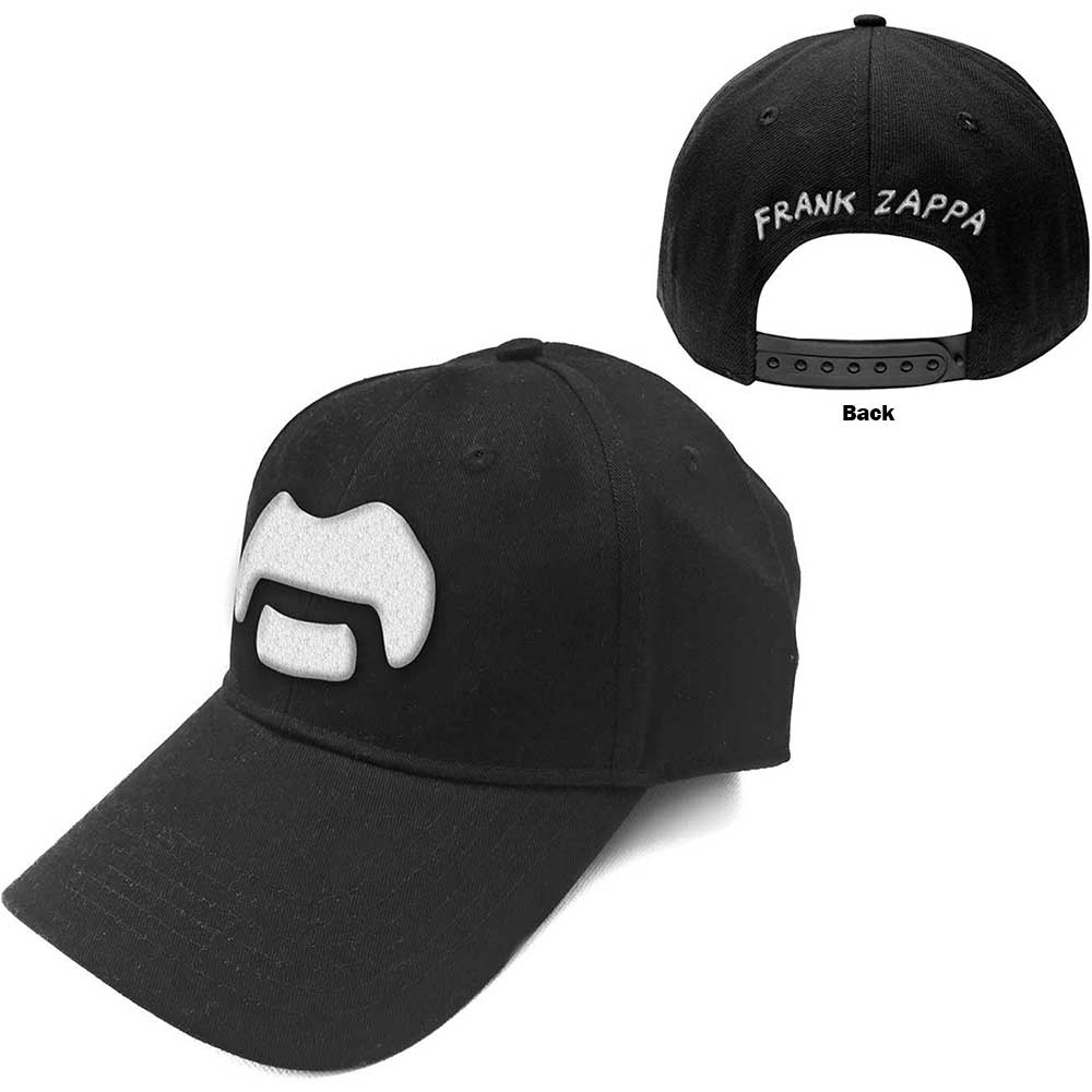 Frank Zappa Unisex Baseball Cap: White Moustache Baseballpet